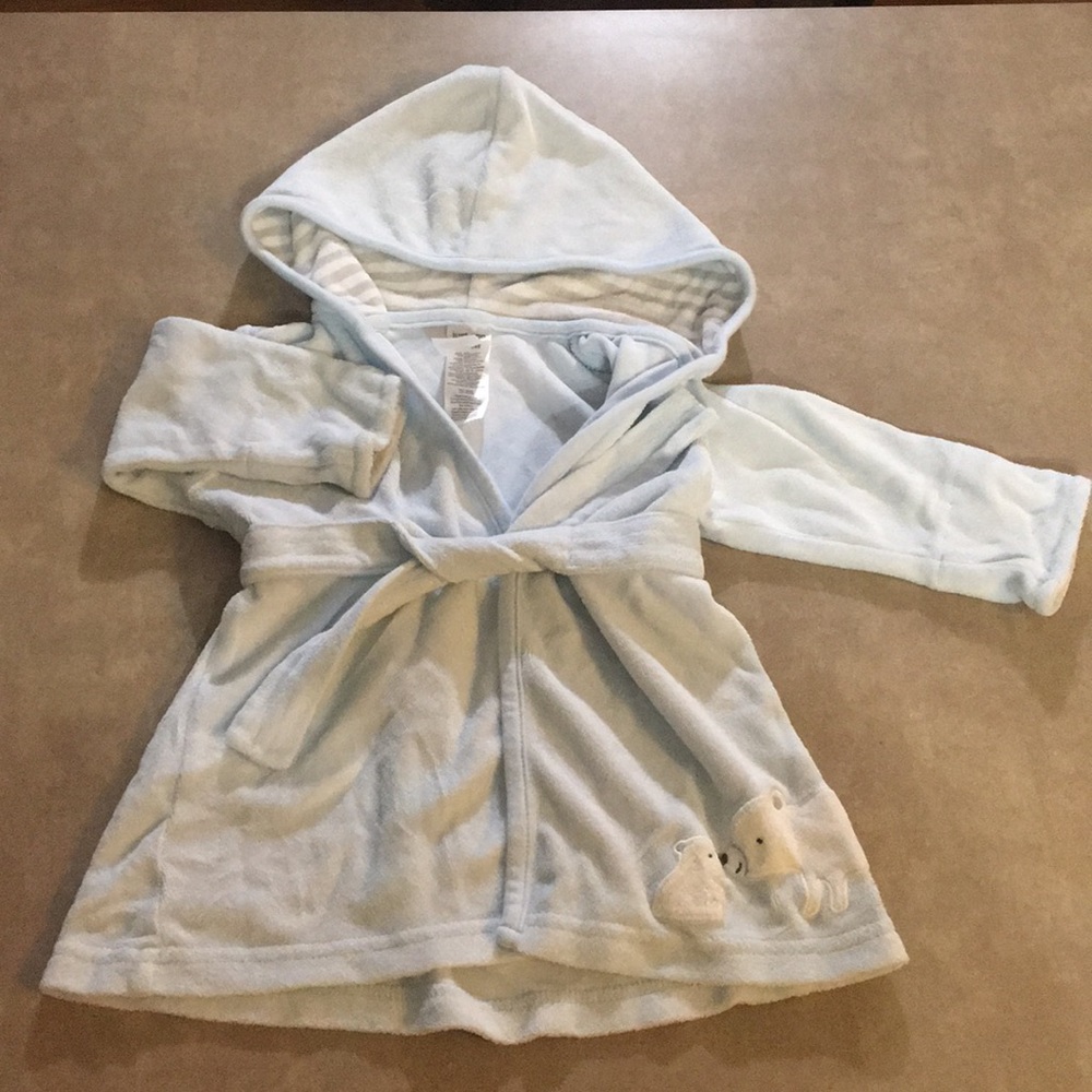 Carters 0-9mo light blue bathrobe